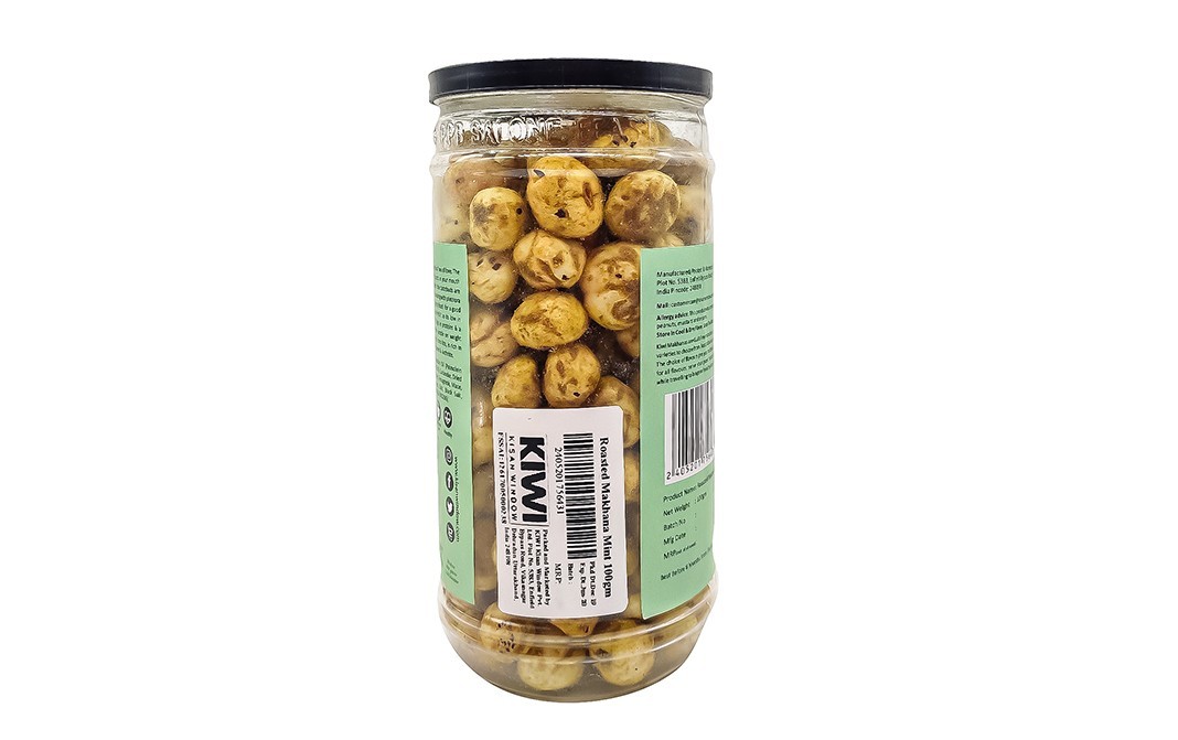 Kiwi Kisan Window Roasted Makhana Mint    Plastic Bottle  100 grams